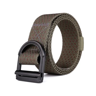 D Buckle Cotton Fabric Belt 125cm Mens Nylon Web Belt Tactical