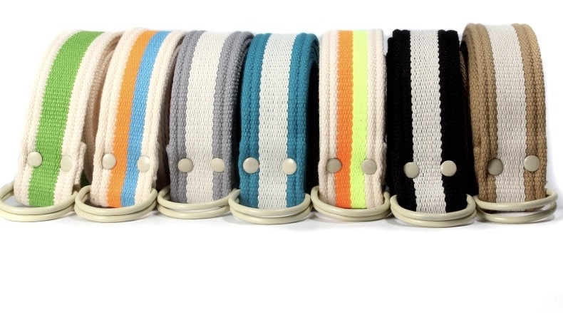 3.0cm Fabric Web Belt buckle Women 110cm belt